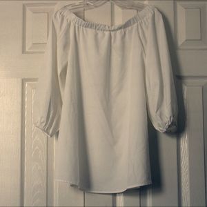 Boohoo Puffed Sleeved Off the Shoulder Tunic